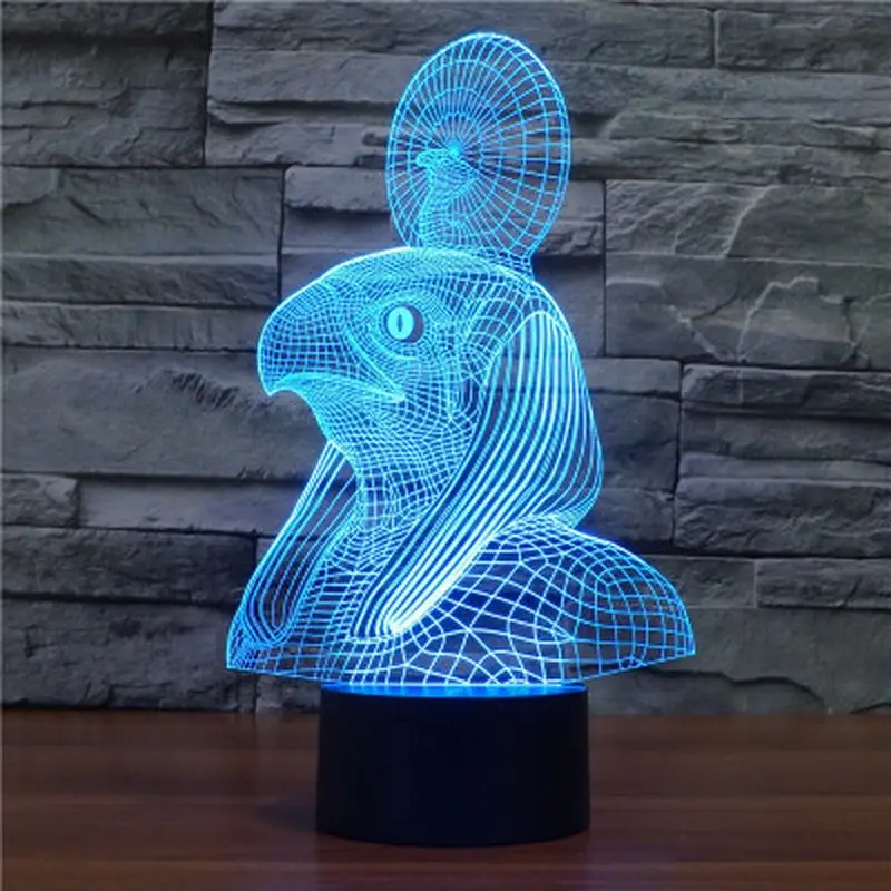 

Pharaoh Escort 3D USB Led Night Light Changing Christmas Mood Lamp Touch Button Kids Living/Bedroom Table/Desk Building Lighting