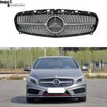 Mercedes W176 алмазы радиатора передняя решетка гонки грили для Benz A CLASS 2013-2015 A180 A200 A250