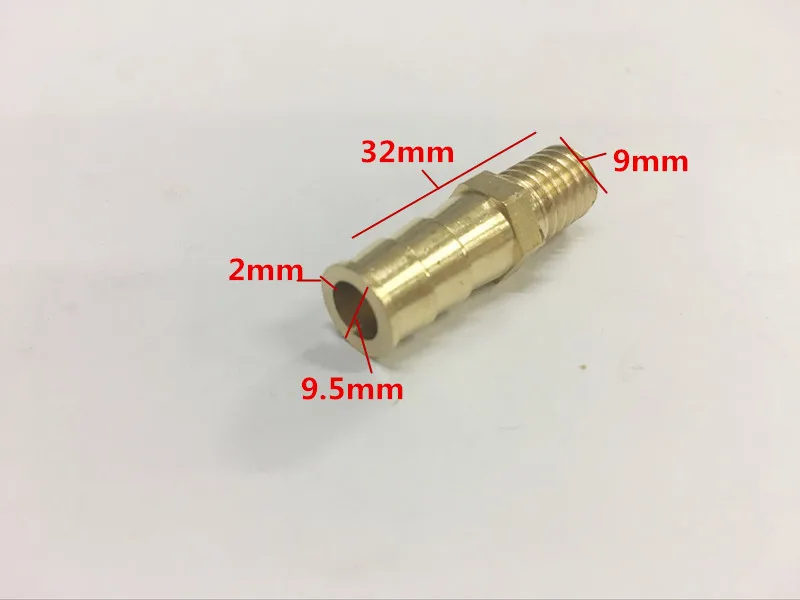 MH02/05 Industrial Male Hosetail Adaptor Brass BSPT Male 1/8" Hosetail 5/16" 8 