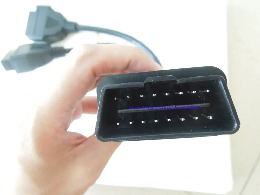 Скидка 10% на 50 шт. Высокое качество OBD OBDII OBD2 Splitter y-образный кабель J1962 16pin Мужской Двойной разъем расширения быстрая