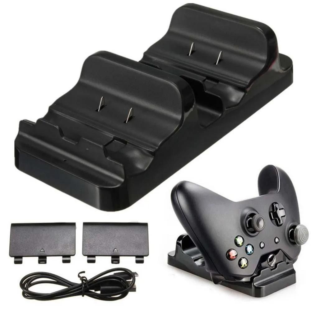 Dual-Charging-Dock-Controller-Charger-2x-Rechargeable-Batteries-for-XBOX-ONE-rechargeable-battery-best-Charging-Dock