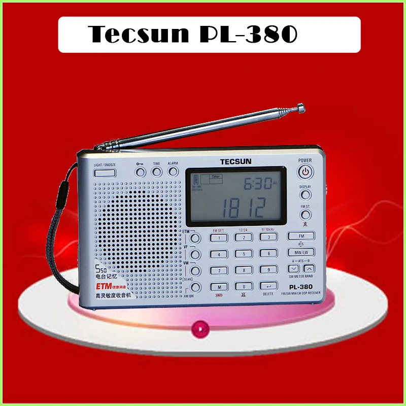 Tecsun PL-380 PL380 полнодиапазонная радио Цифровая Демодуляция стерео PLL портативное радио FM/LW/SW/MW приемник DSP интернет радио