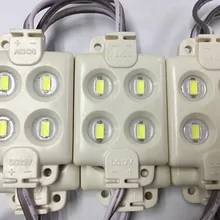 1000 шт./лот 5730 4 светодиода инъекции молдинг, светодиодный модуль, 55*33 DC12V, холодный белый свет, водонепроницаемый IP65 для рекламного щита блистерная