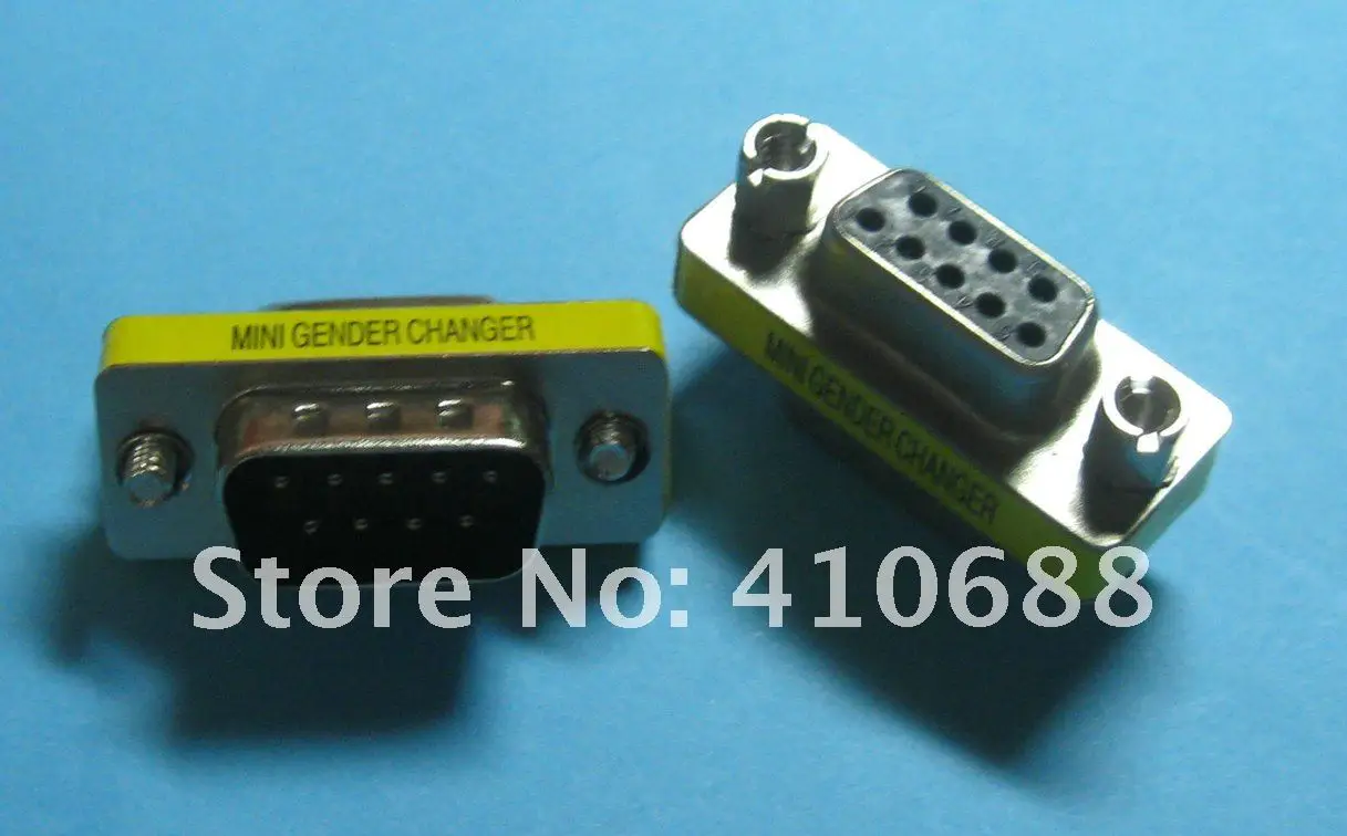 6 Pcs D-Sub 9 pin Male to Female Connector 3.1x1.7x1.2mm
