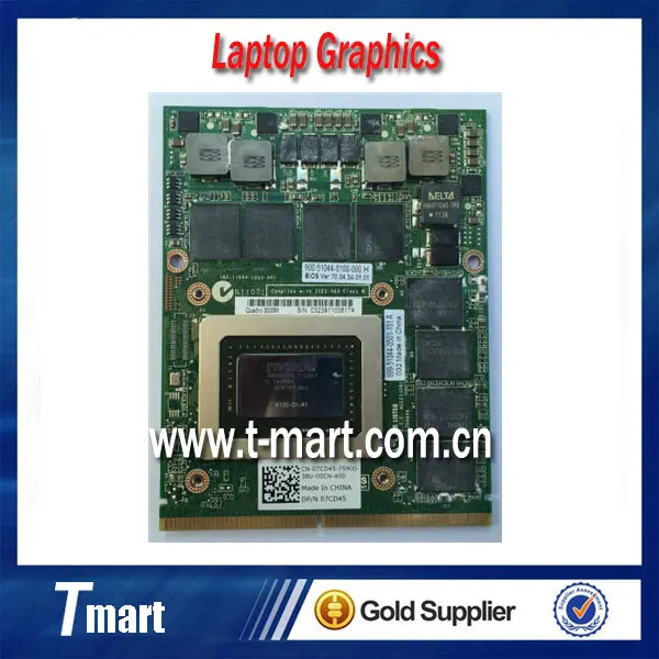 100% Original nVIDIA QUADRO 3000M 2B GDDR5 N12E-Q1-A1 Graphics Video Card for DELL M6600 CN-07CD45 7CD45 free shipping