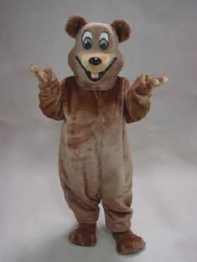 Happy Bear Маскоты костюм для взрослых Размеры счастливой улыбкой бурый медведь Маскоты костюм EMS sw511