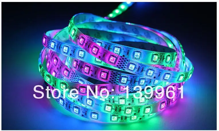 5 м/лот DC12V 5050 SMD 54Led/м скачки цветных (RGB) светодиодных лент