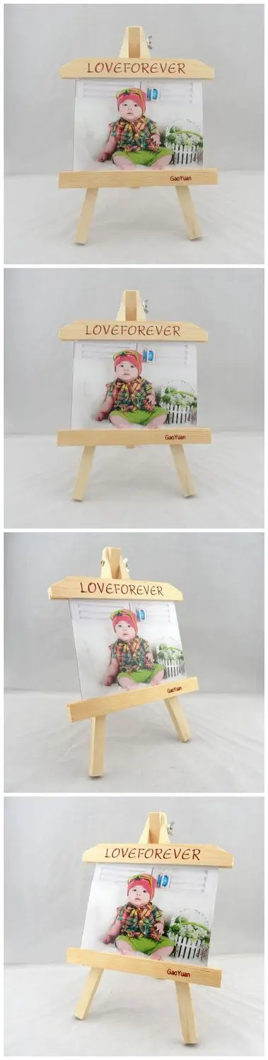 7-дюймовый деревянный каркас мольберт творческий персонализированные фоторамки продукт шифер кадров качели украшения дома детский подарок