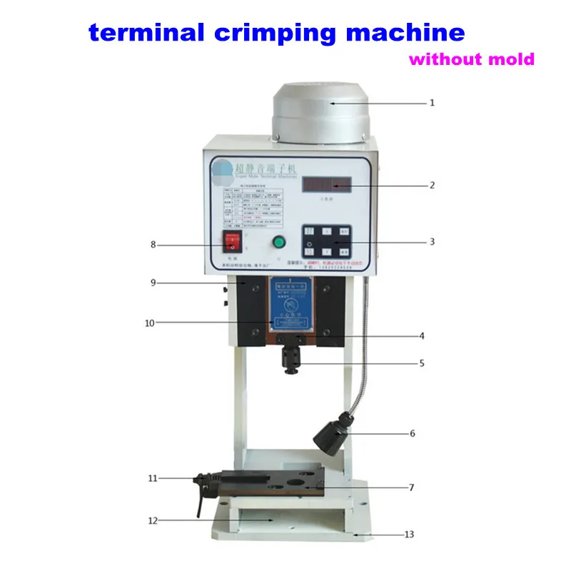 

Fully automatic terminal crimping machine without mold
