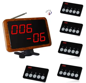 

Table call bell, service call system display, 5pc multi keys call buttons, waiter paging system, wireless calling system server