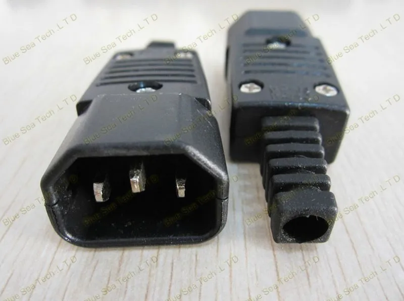Бесплатная доставка 10 шт. IEC320-C14 Мощность кабельный разъем шнура C14 мужской розетка PDU Мощность Съемный разъем, подключите ИБП 10A/250 В