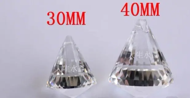 40 мм прозрачного хрусталя би-конус- бал люстра подвески / кристалл алмаза мяч