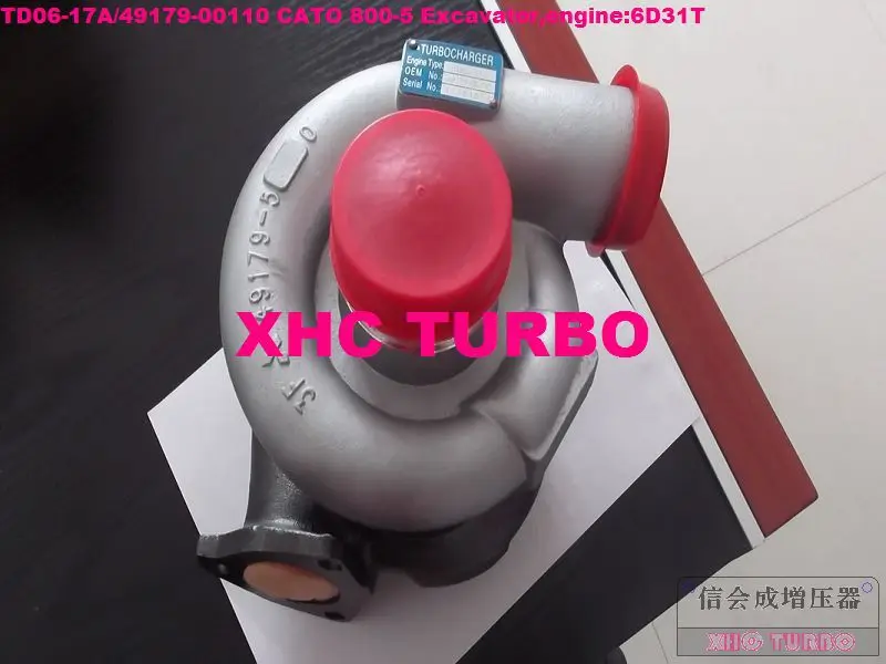 Турбокомпрессор TD06-17A 49179-00110 ME037701 для экскаватора CATO 800-5, 6D31T