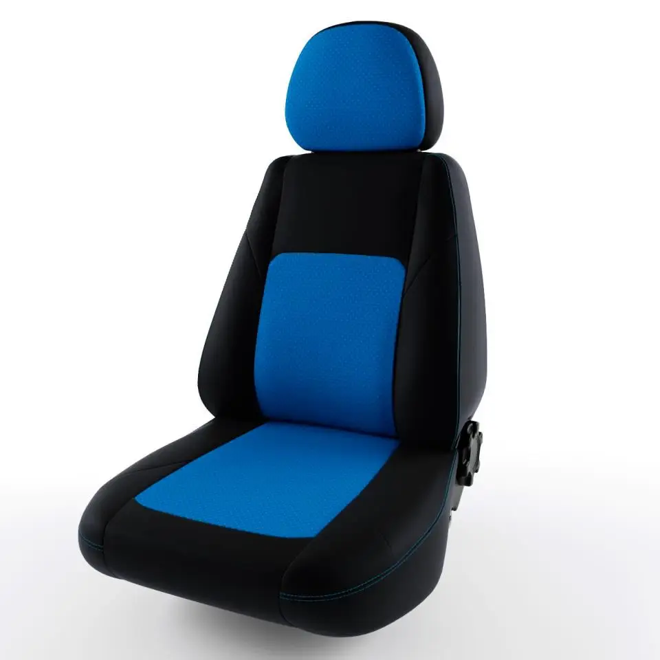 BlackBlue Модельные авточехлы для Lada Vesta СЕДАН(Модель Турин Экокожа - Название цвета: BlackBlue