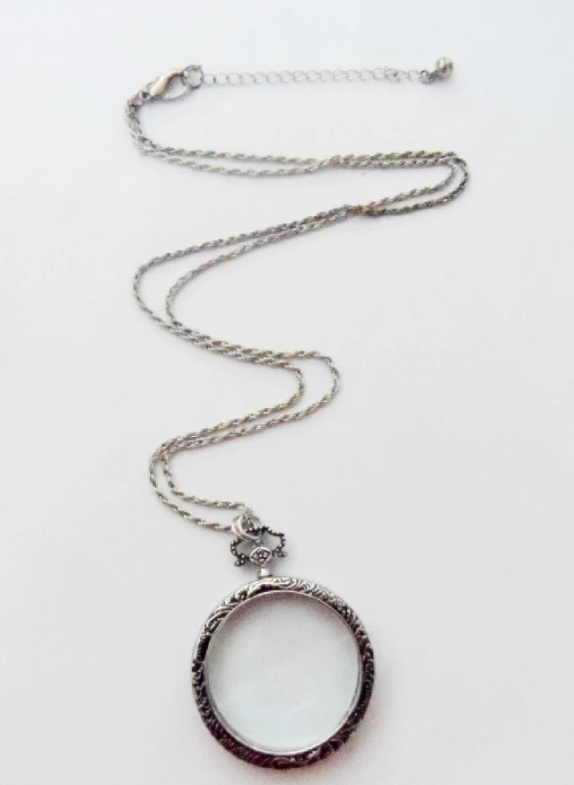 Розничная и качество Античное золото и серебро качество Лупа Монокль ожерелье с увеличительным стеклом для рукоделия