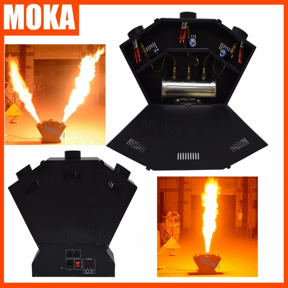 

2pcs Stage LPG fire machine flame machine Spray Fire Machine Dmx Flame Projectors 3m height high quality