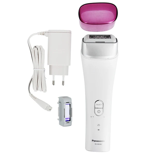 Panasonic ES-WH80-P820 фотоэпилятор, IPL система безболезненного удаления волос, делающая кожу более гладкой и сияющей, простое управление, 5 настроек интенсивности, 600 вспышек за один заряд батареи