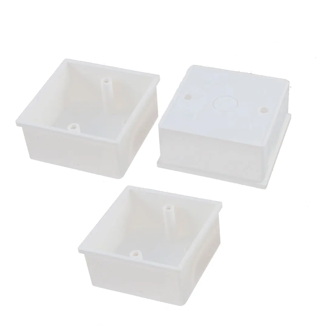 

UXCELL Material 3Pcs 86Mm X 86Mm X 40Mm White Pvc Single Gang Wiring Mount Back Box For Wall Socket pvc