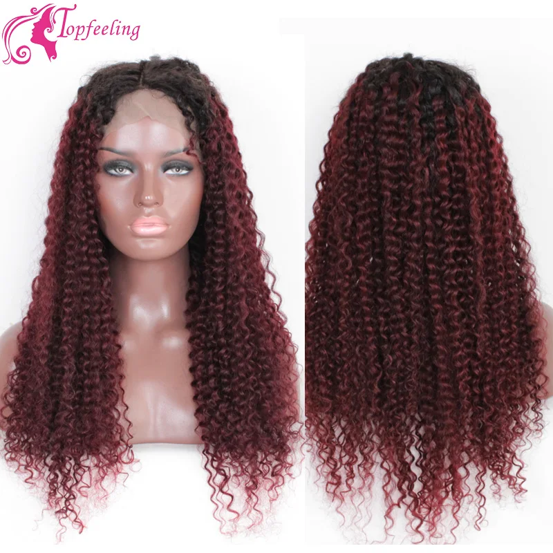 150 density two tone ombre lace front deep wave wigs brazilian virgin