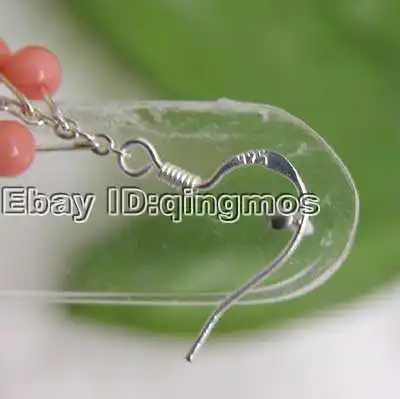 Уникальных розовых натуральных виноградных кораллов серьги и SilverS925-ear106 оптом/в розницу