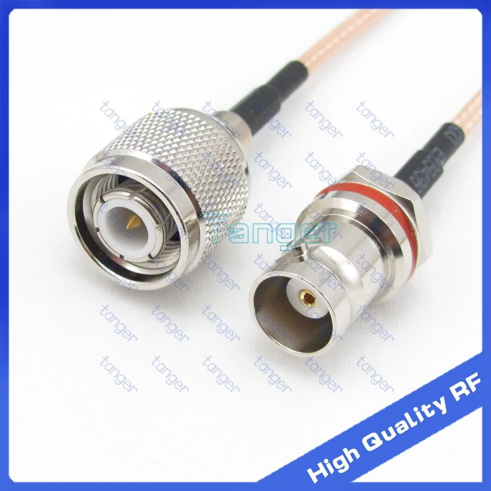 

6inch TNC male to BNC female behind with nut with RG-316 RF Coaxial Pigtail Jumper cable 6" 15cm Tanger High Quality RF cables