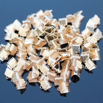 

D009 100pcs/lot Jewelry Findings & Components Textured End Caps Crimp Beads Clasp Fit Jewellry Making DIY Accessories