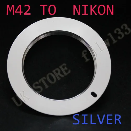 Гарантия Серебро M42 M 42 объектив для Nikon AI AF адаптер D80 D90 D200 D300 D700 D3X D3000 D5000 D70 N