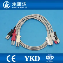 Leadwires ECG Spacelabs 700-0006-01 3 chumbo, AHA, tipo Clipe