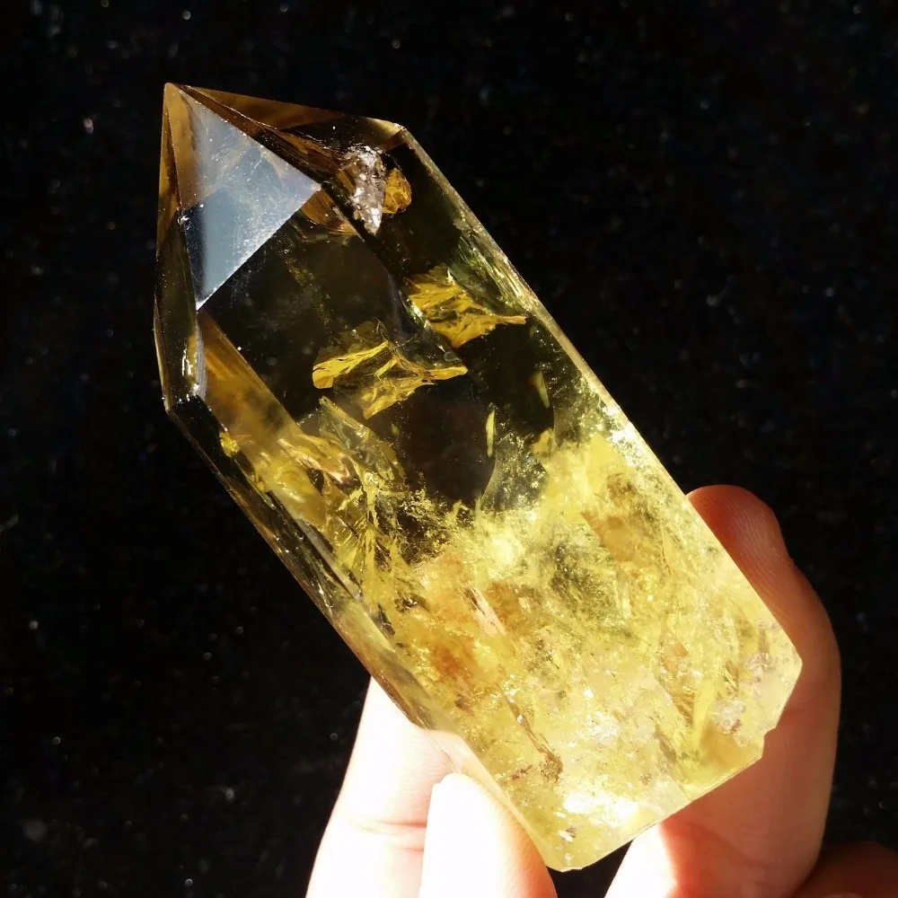 Buy high quality 100 natural citrine quartz crystal wand point healing from