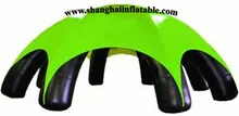 2016 new design green camping tent inflatable tent with 8 legs for sale