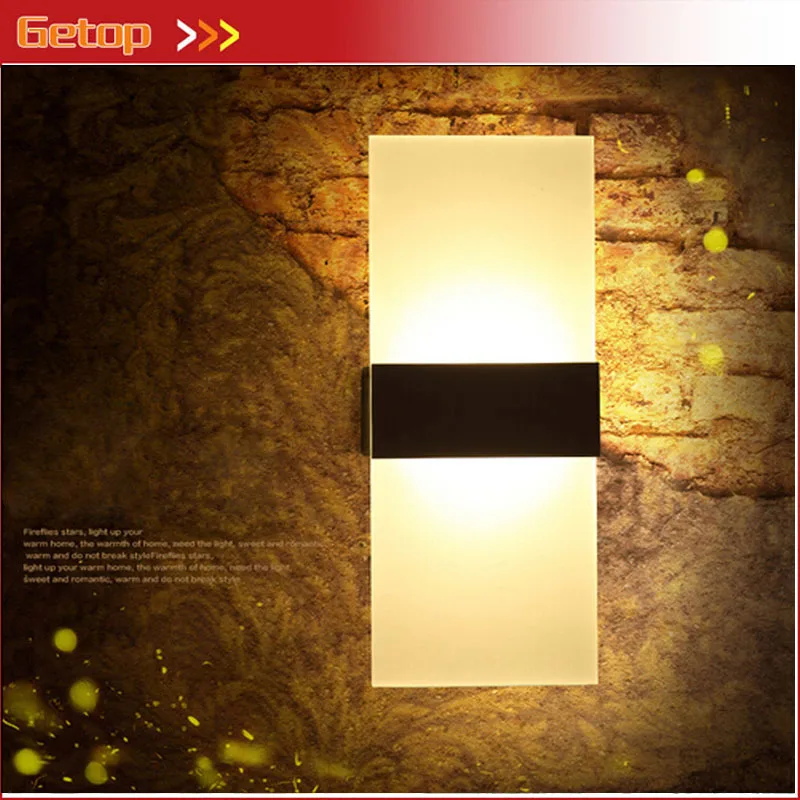 

ZX Modern New Acryl LED Chip Wall Lamp Rectangle Personality Engineering Light Fixture for Aisle Bedside Sittingroom Hotel Lamp