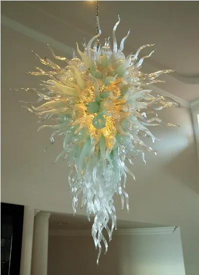 

Free Shipping Discount Modern LED Light Source Hand Blown Murano Glass Chandelier Lamp