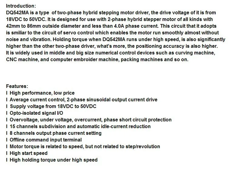 Microsteps Stepper Digitais Driver para motor de
