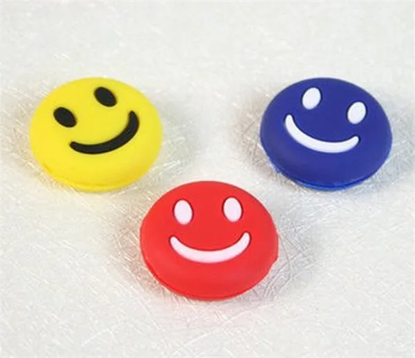200 pcs Lovely Cute Mini Smile Face Shock Vibration Dampener Absorber for Tennis font b Racquet