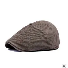 Ретро Классический Полосатый Женщины Мужчины Planas Boinas Newsboy Cap Мода Берет Шляпу Гольф Открытый Вс Путешествия Gorras Оптовая Торговля Розничная Торговля
