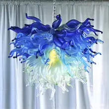 Современный минималистичный AC 110 220 вольт светодиодный светильник высокого качества люстра из цветного стекла для дома