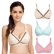 Cotton Feeding Nursing Maternity Bra Pregnant Women Breastfeeding Sleep Bra Tops Easy For Baby Feeding