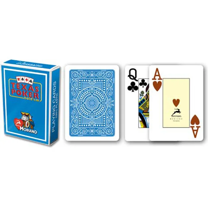 Модиано Техасский Холдем Размеры 2 Jumbo индекс Пластик игральные карты, казино качество Сделано в Италии - Цвет: Light Blue
