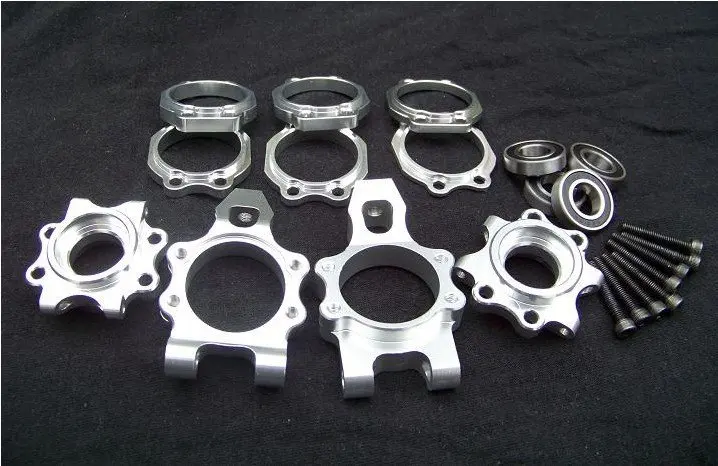 baja CNC alloy rear hub carrier set orange color