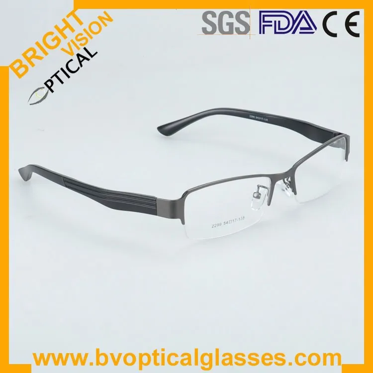 2299greyside Factrory price half rim vintage optical frames eyewear glasses
