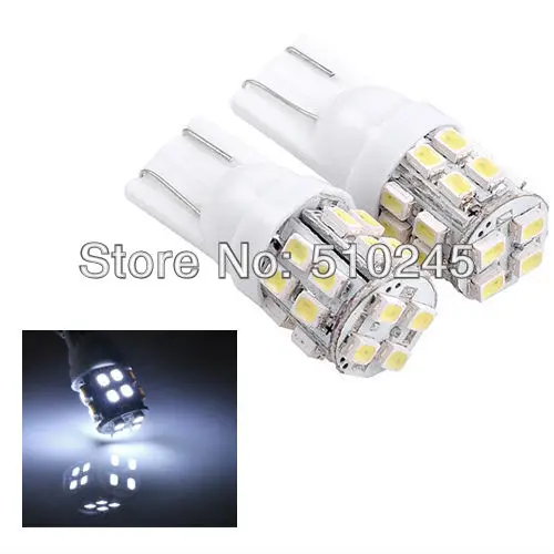 100x авто светодиодные фонари T10 194 W5W 20 LED SMD 1206 Клин светодиодные лампы T10 20smd белый