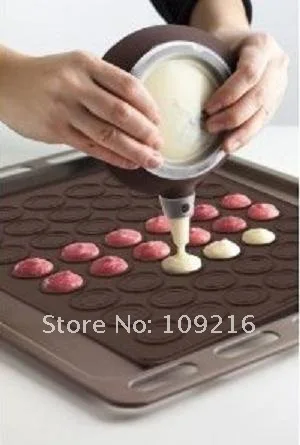 Green Good Quality 100% Food Grade Silicone 1set   Macaron Decorative Tool Muffin/Cake/Dessert DIY Mold