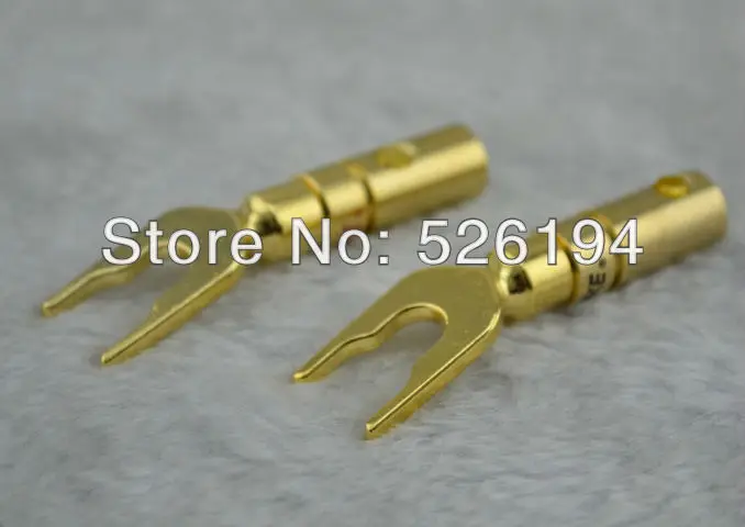 Бесплатная доставка 4 шт Золото Змея Spade Plug Spade адаптер