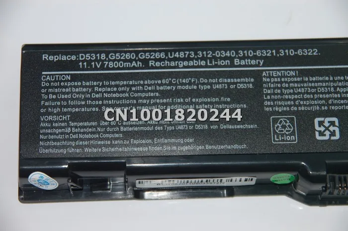 Apexway 6600 мАч аккумулятор для ноутбука Dell Inspiron 9200 9300 9400 6000 E1505n E1705 M6300 C5974 C5446 312-0455 C5454 D5318 D5453