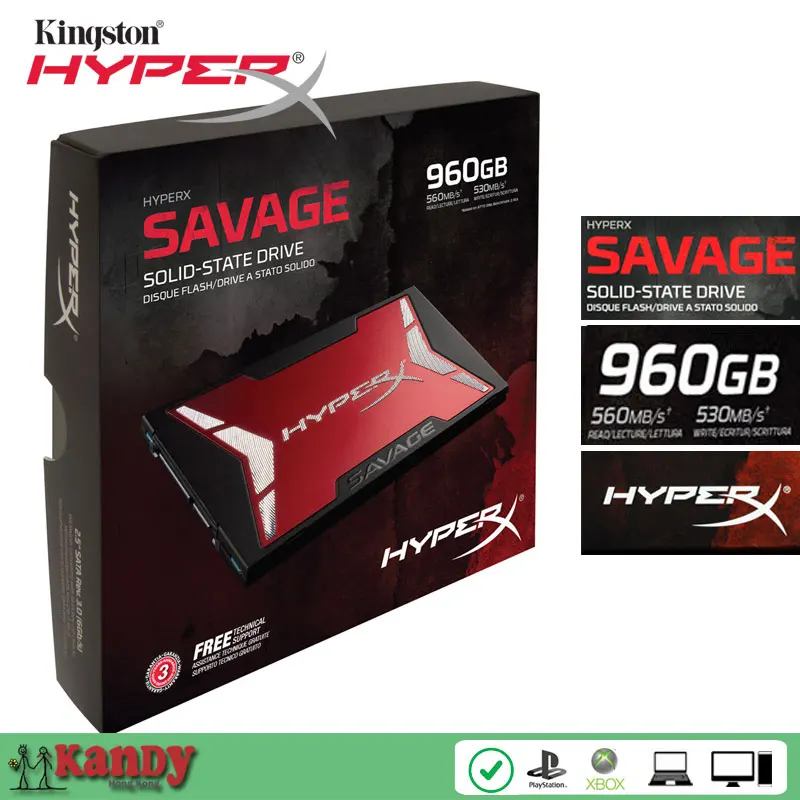 Kingston hyperx ssd savage 1 TB hdd 960 