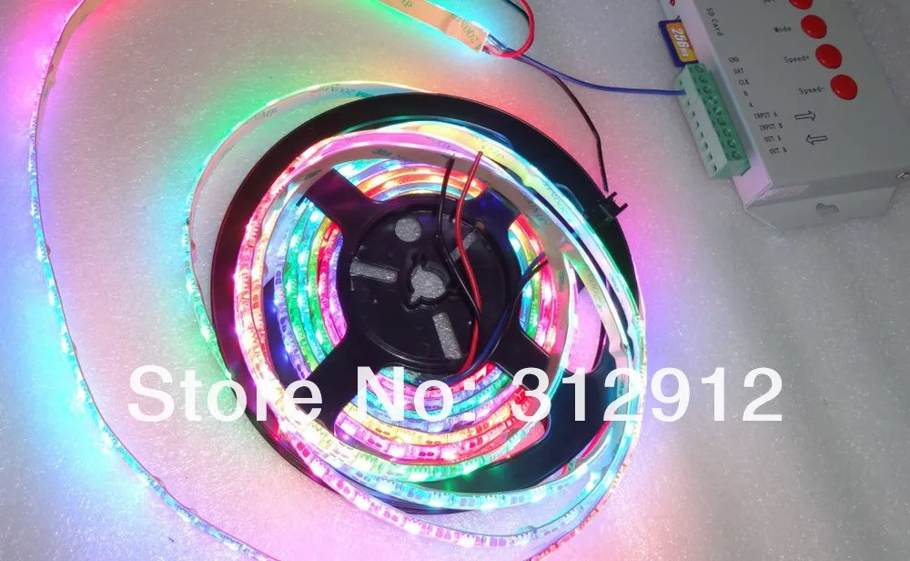 4 м DC5V IP65 WS2812B светодиодный цифровой полосы, 60 шт. WS2812B/м с 60 пикселей; 57.6 Вт белый pcb; водонепроницаемый в силиконовым покрытием