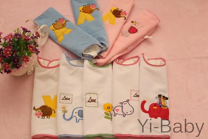 12 шт./компл. yb0020-07 Детские Водонепроницаемый нагрудник Burp Полотна младенческой слюны полотенца детские нагрудник Бесплатная доставка