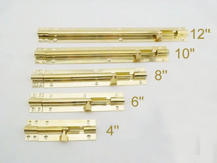 10 ''Твердый латунный сверхмощный дверной баррель безопасности болт дверной замок и аксессуар для окна