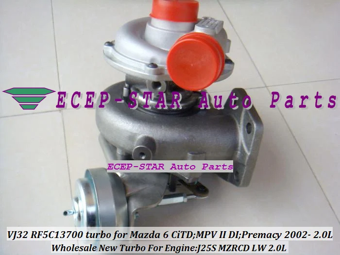 RHF4V VJ32 RF5C13700 VBA10019 турбо Турбокомпрессор для Mazda 6 CiTD MPV II DI TDI Premacy 2002-2.0L J25S LW mzrcd 121HP