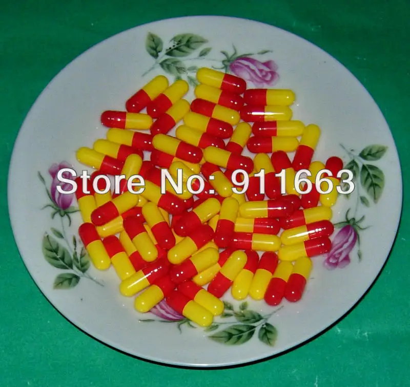 0# red-yellow gelatin empty capsules